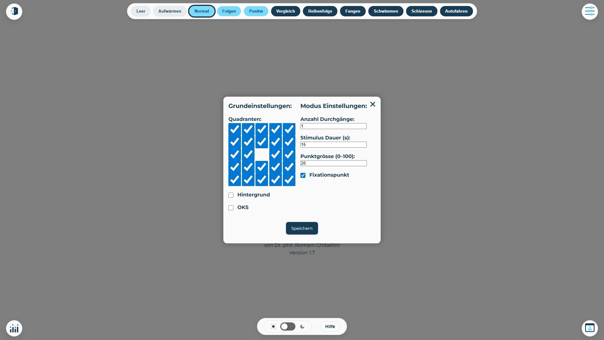 Beispiel Einstellungen